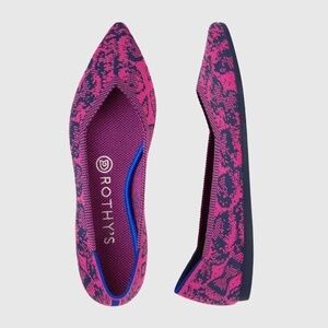 Rothy's Fuchsia Navy Snake Points 6.5 Retired